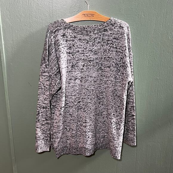 Reference Point XL Penguin Holiday Sweater Gray Marled Acrylic Knit - Picture 5 of 5